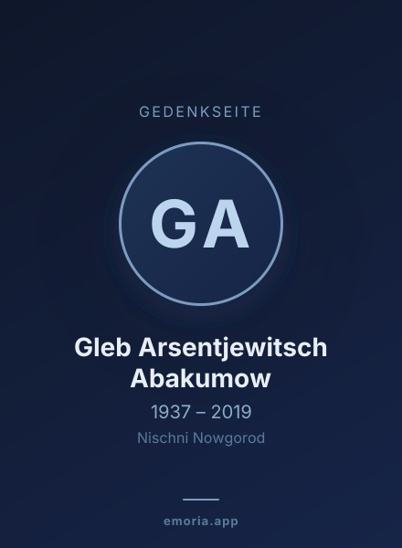 Gedenkportrait von Gleb Arsentjewitsch Abakumow