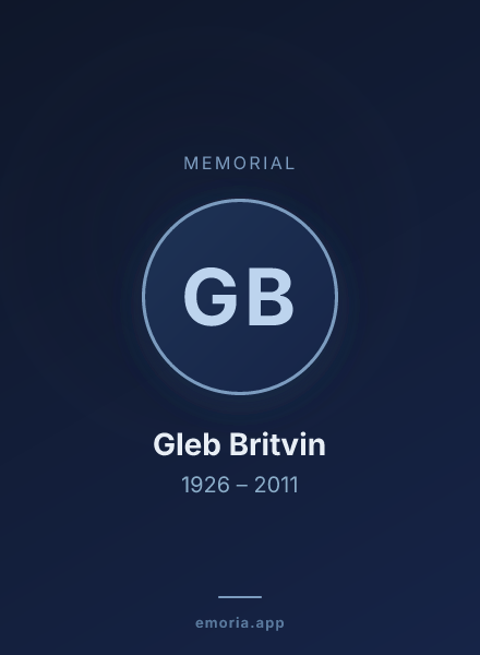 Memorial portrait of Gleb Britvin