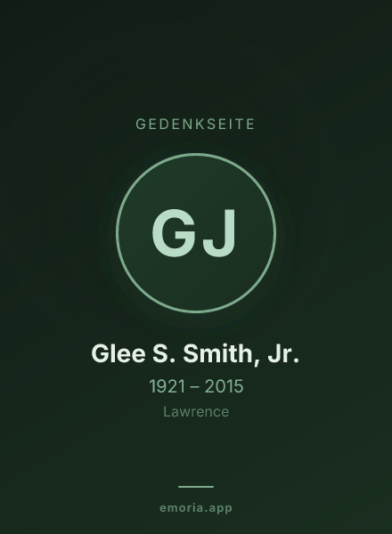 Gedenkportrait von Glee S. Smith, Jr.