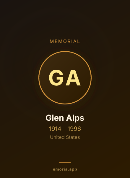 Memorial portrait of Glen Alps