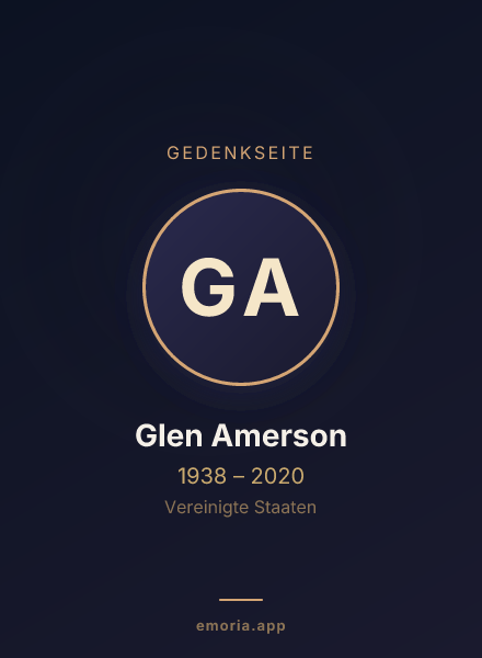 Gedenkportrait von Glen Amerson