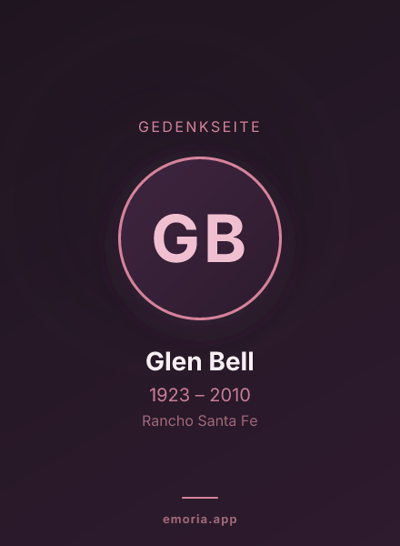 Gedenkportrait von Glen Bell