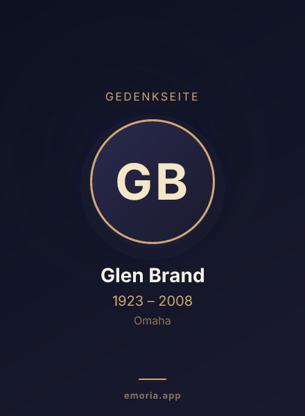 Gedenkportrait von Glen Brand