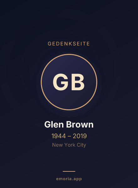 Gedenkportrait von Glen Brown