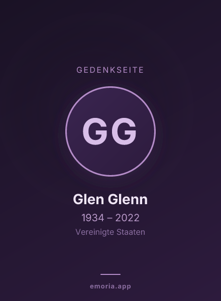 Gedenkportrait von Glen Glenn