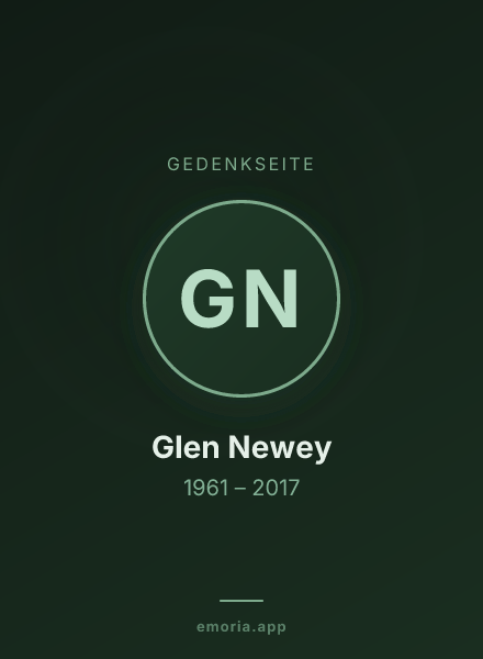 Gedenkportrait von Glen Newey