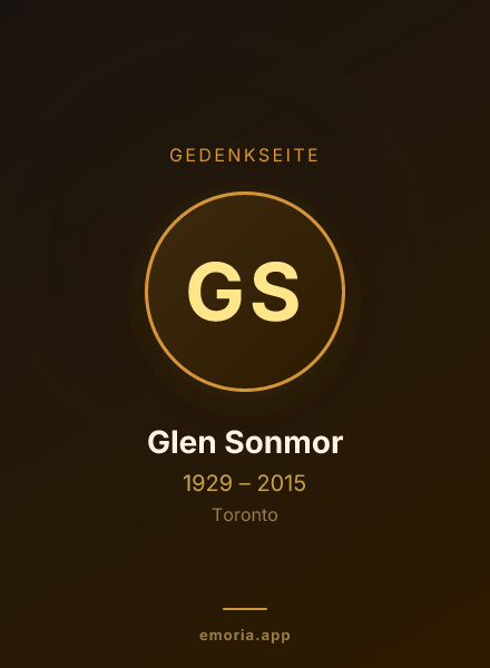 Gedenkportrait von Glen Sonmor