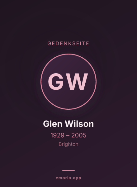 Gedenkportrait von Glen Wilson