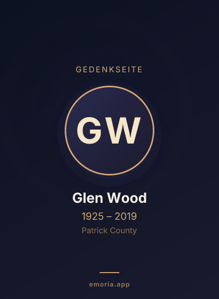 Gedenkportrait von Glen Wood
