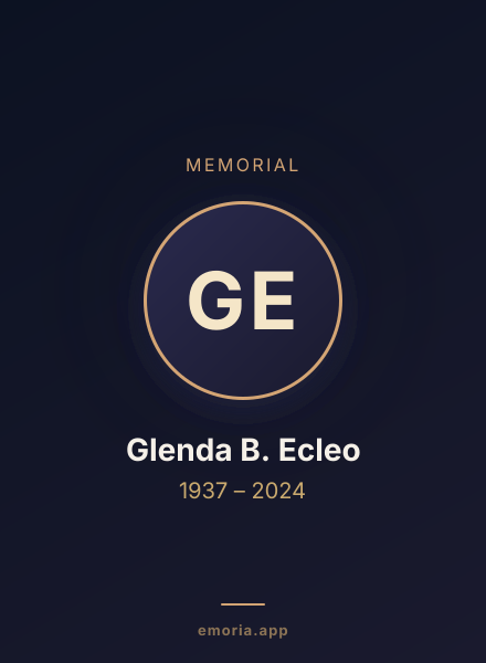 Memorial portrait of Glenda B. Ecleo