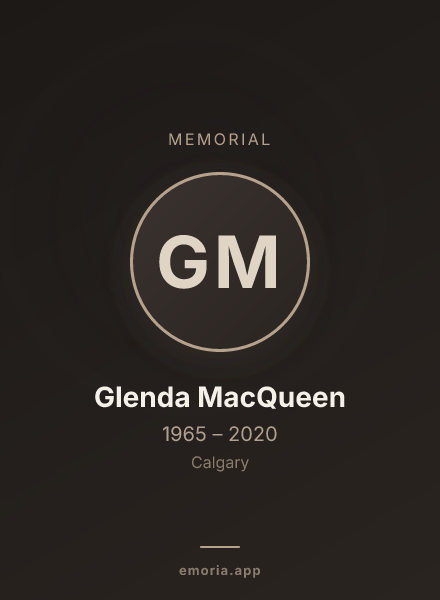 Memorial portrait of Glenda MacQueen