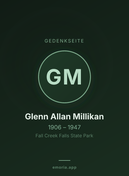Gedenkportrait von Glenn Allan Millikan