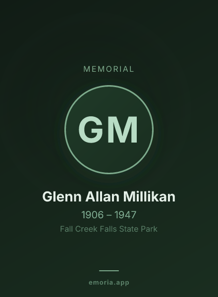 Memorial portrait of Glenn Allan Millikan