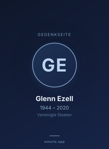 Gedenkportrait von Glenn Ezell