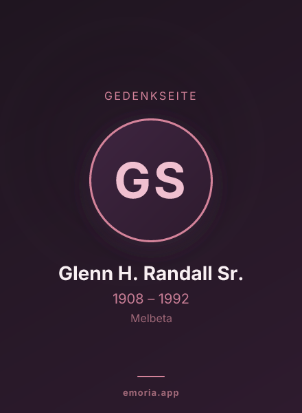 Gedenkportrait von Glenn H. Randall Sr.