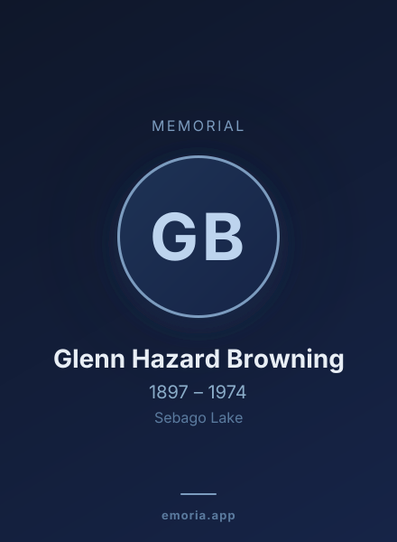 Memorial portrait of Glenn Hazard Browning