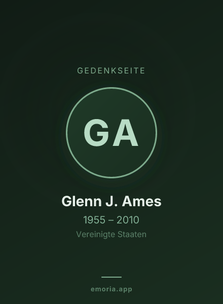 Gedenkportrait von Glenn J. Ames
