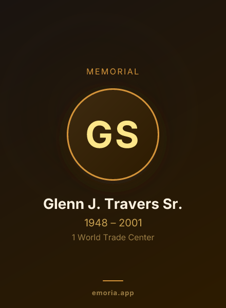 Memorial portrait of Glenn J. Travers Sr.