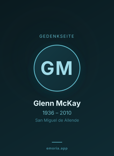 Gedenkportrait von Glenn McKay