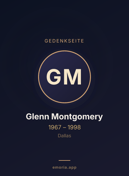 Gedenkportrait von Glenn Montgomery