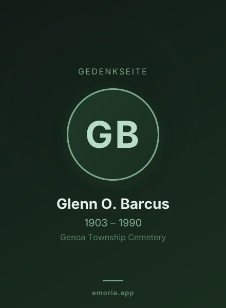 Gedenkportrait von Glenn O. Barcus