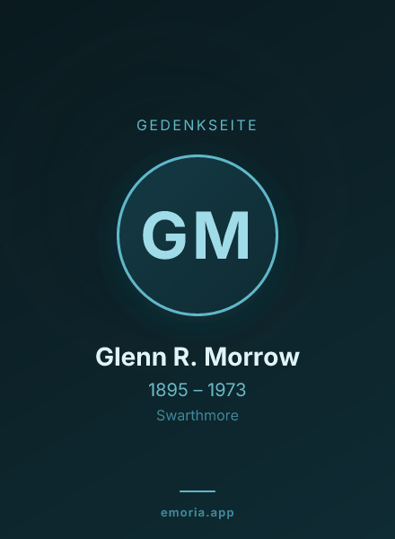 Gedenkportrait von Glenn R. Morrow