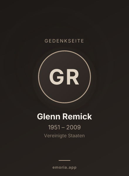 Gedenkportrait von Glenn Remick