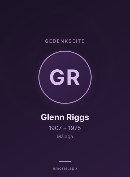 Gedenkportrait von Glenn Riggs