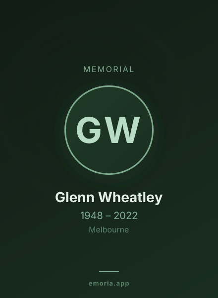 Memorial portrait of Glenn Wheatley