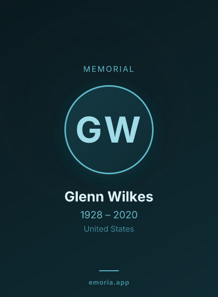 Memorial portrait of Glenn Wilkes