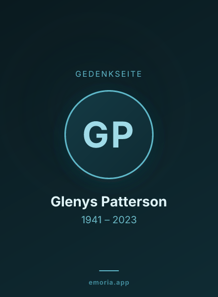 Gedenkportrait von Glenys Patterson