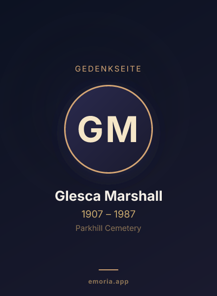 Gedenkportrait von Glesca Marshall