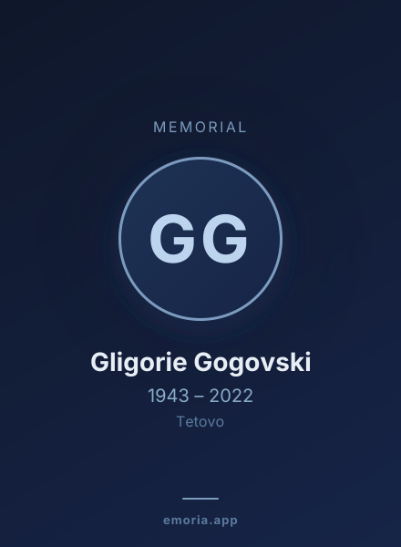 Memorial portrait of Gligorie Gogovski