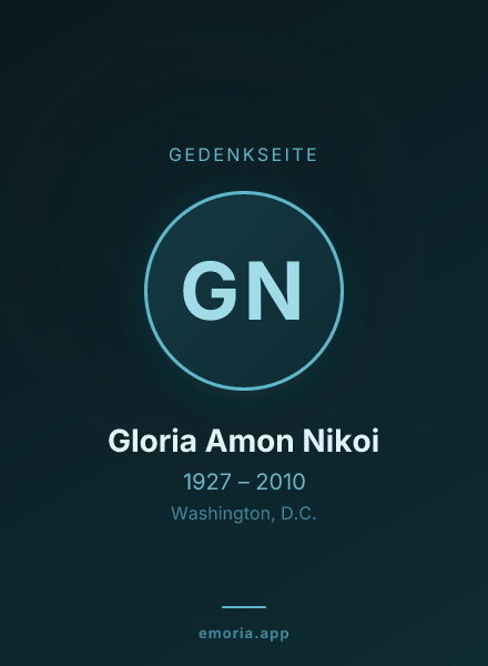 Gedenkportrait von Gloria Amon Nikoi