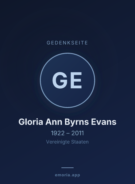 Gedenkportrait von Gloria Ann Byrns Evans
