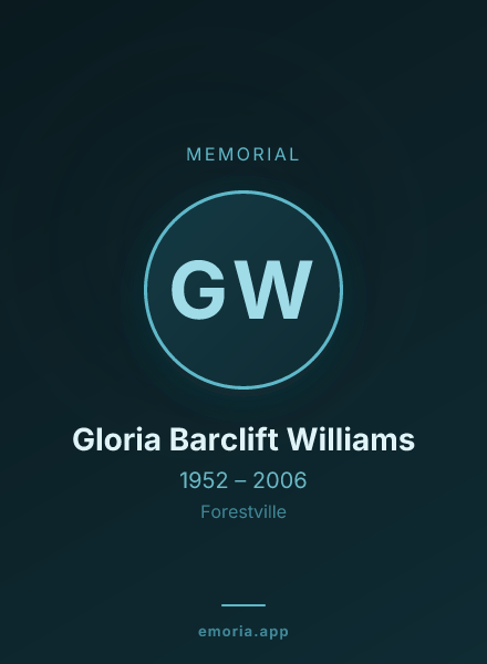 Memorial portrait of Gloria Barclift Williams