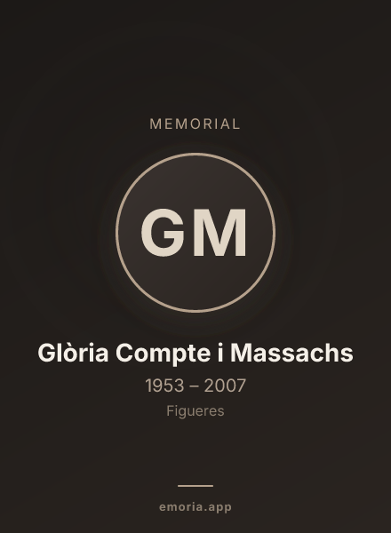 Memorial portrait of Glòria Compte i Massachs
