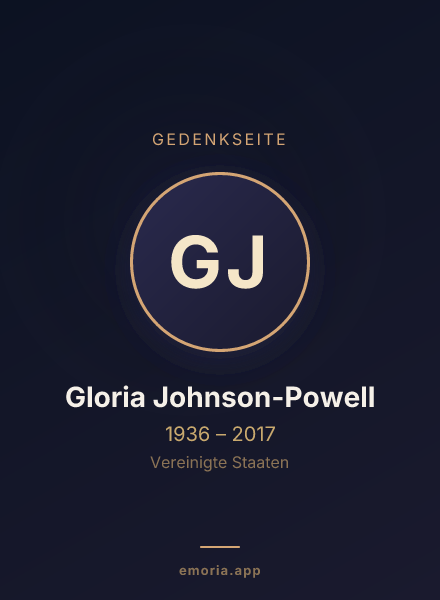 Gedenkportrait von Gloria Johnson-Powell