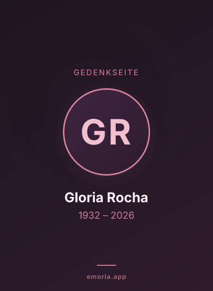 Gedenkportrait von Gloria Rocha