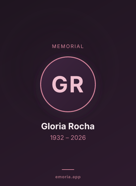 Memorial portrait of Gloria Rocha