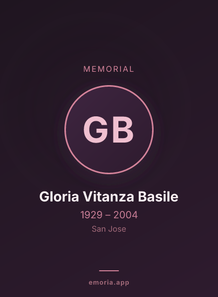 Memorial portrait of Gloria Vitanza Basile