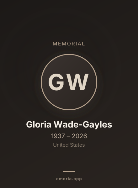 Memorial portrait of Gloria Wade-Gayles