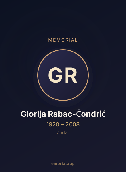 Memorial portrait of Glorija Rabac-Čondrić