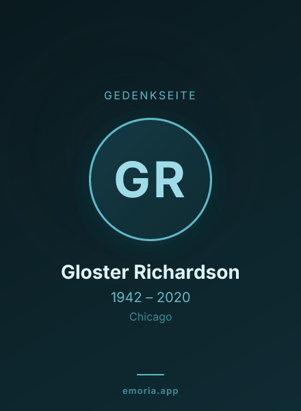 Gedenkportrait von Gloster Richardson