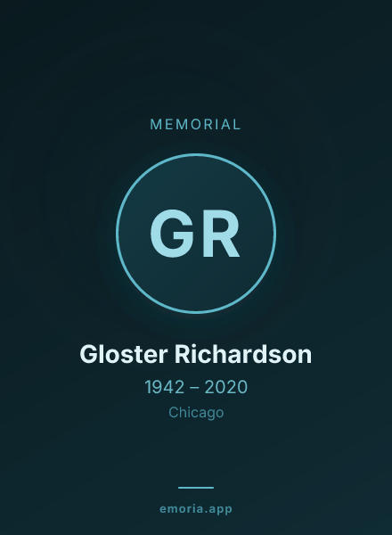 Memorial portrait of Gloster Richardson