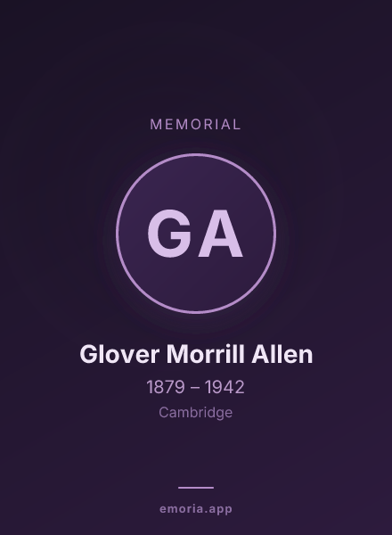 Memorial portrait of Glover Morrill Allen