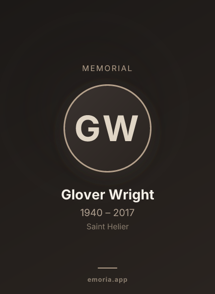Memorial portrait of Glover Wright