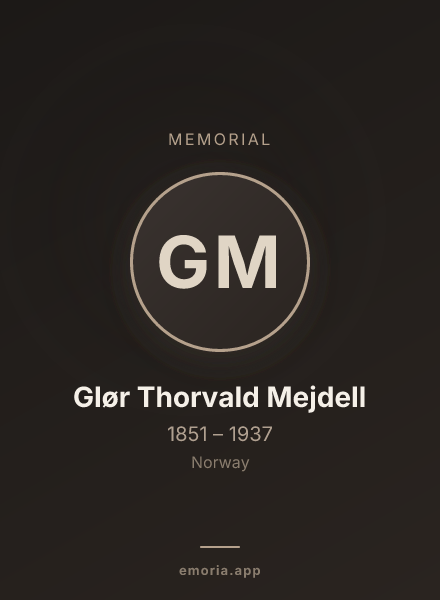 Memorial portrait of Glør Thorvald Mejdell