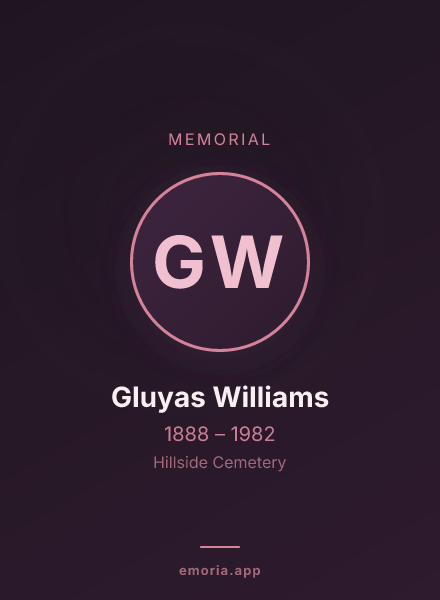 Memorial portrait of Gluyas Williams