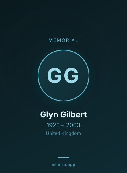 Memorial portrait of Glyn Gilbert